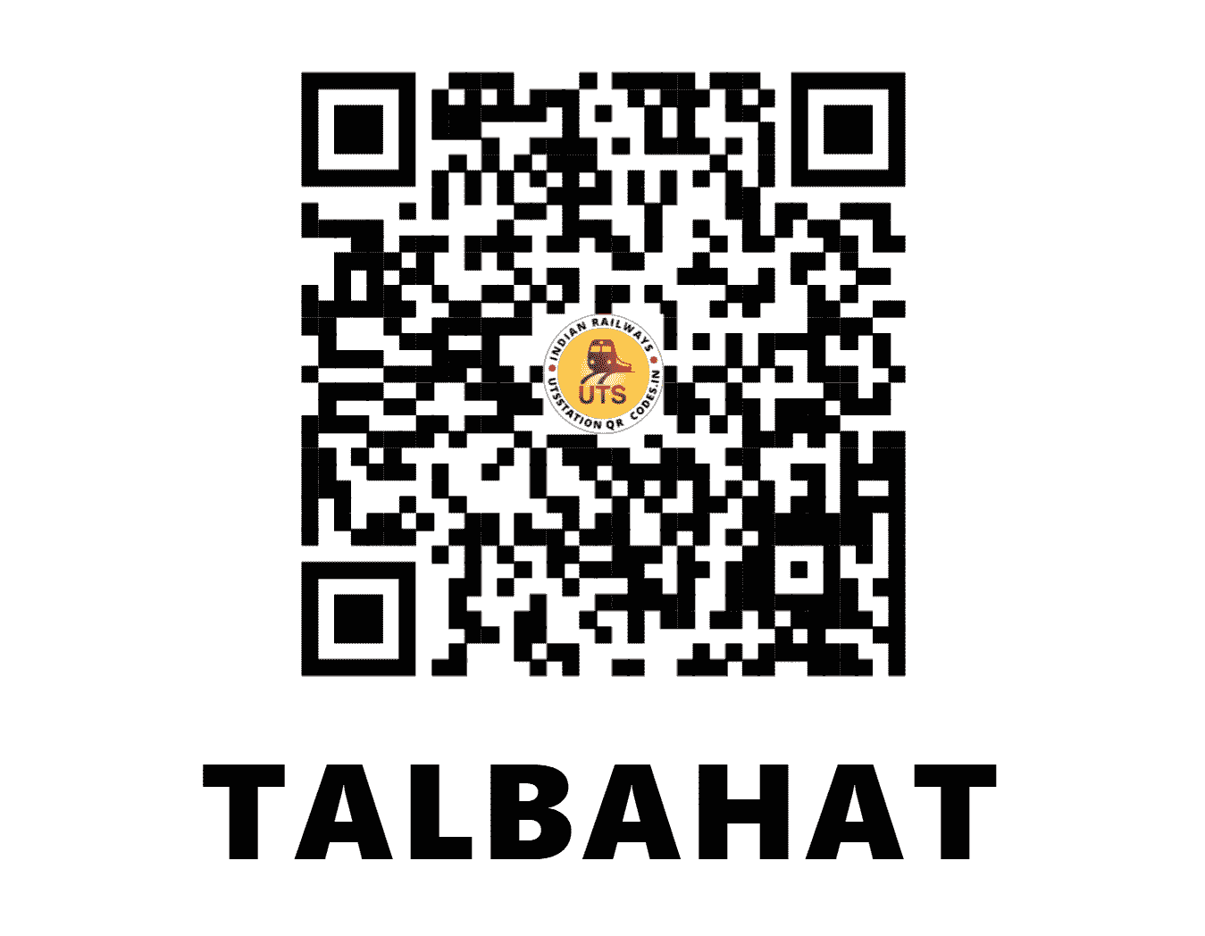 UTS QR Code for TALBAHAT - TBT (NC - UTTAR PRADESH)